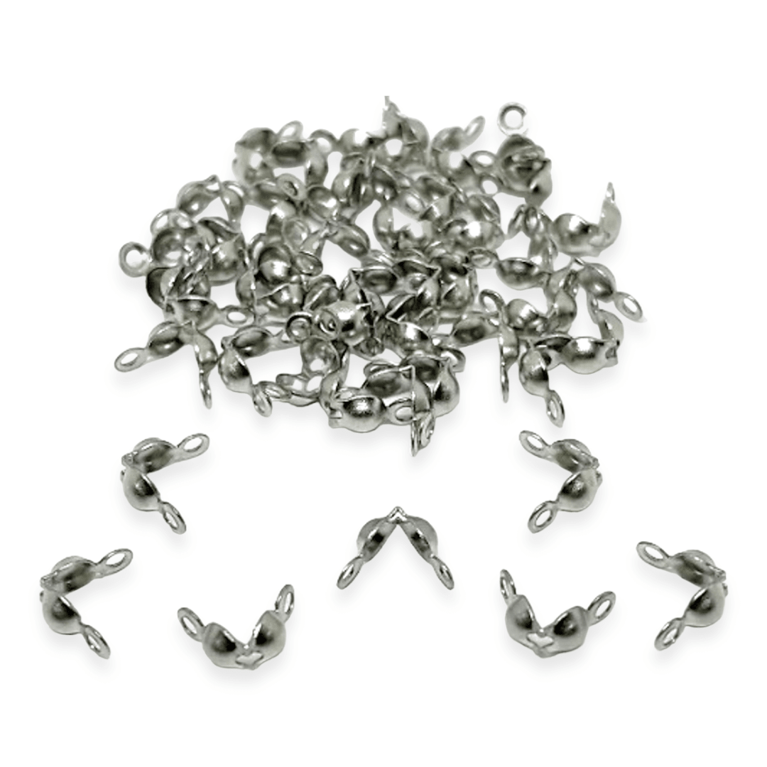 Tapa nudos 7.5x4 mm acero plateado / gramo1