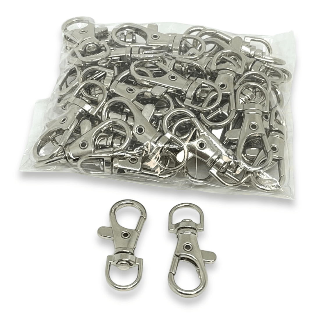Mosquetones broche langosta con destorcedor / 50 uds2