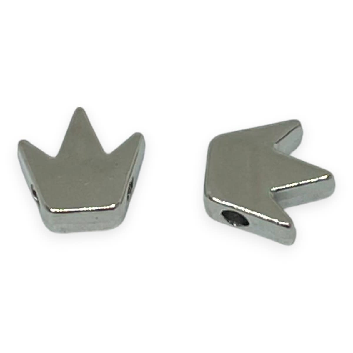 Dije pasador corona 8 mm plateado / unidad1