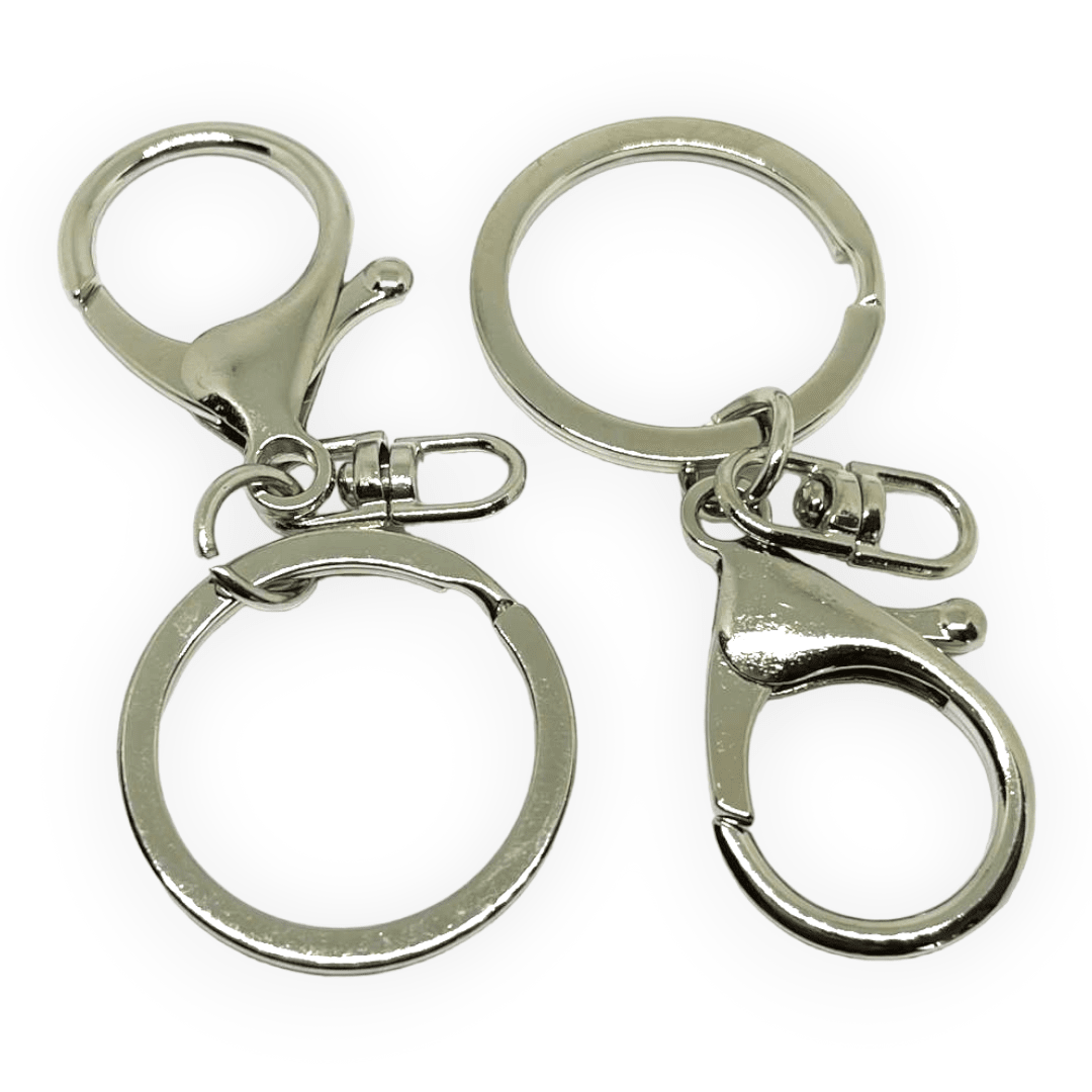 Mosquetones broche con destorcedor y llavero / 6 uds4