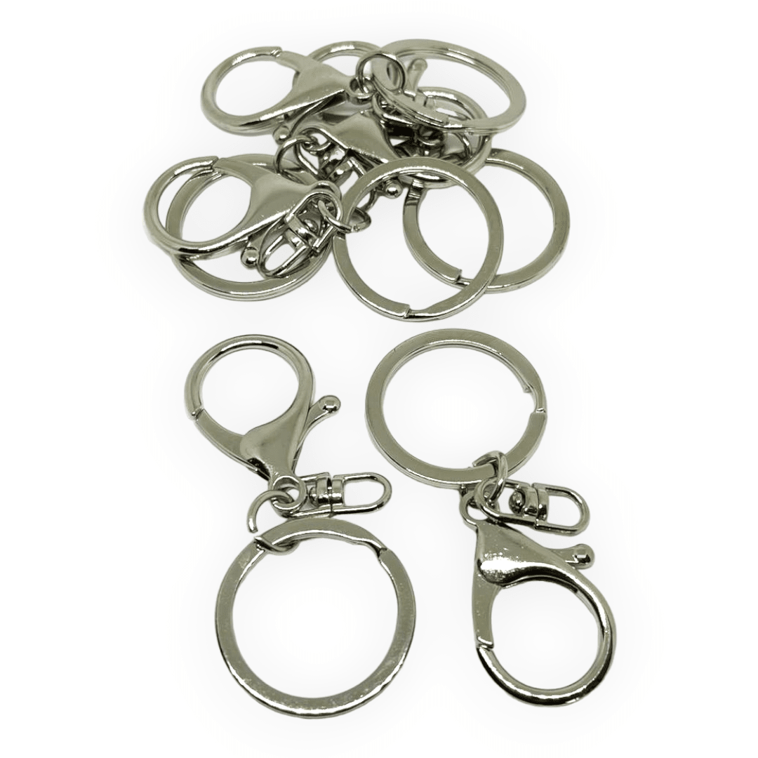 Mosquetones broche con destorcedor y llavero / 6 uds1