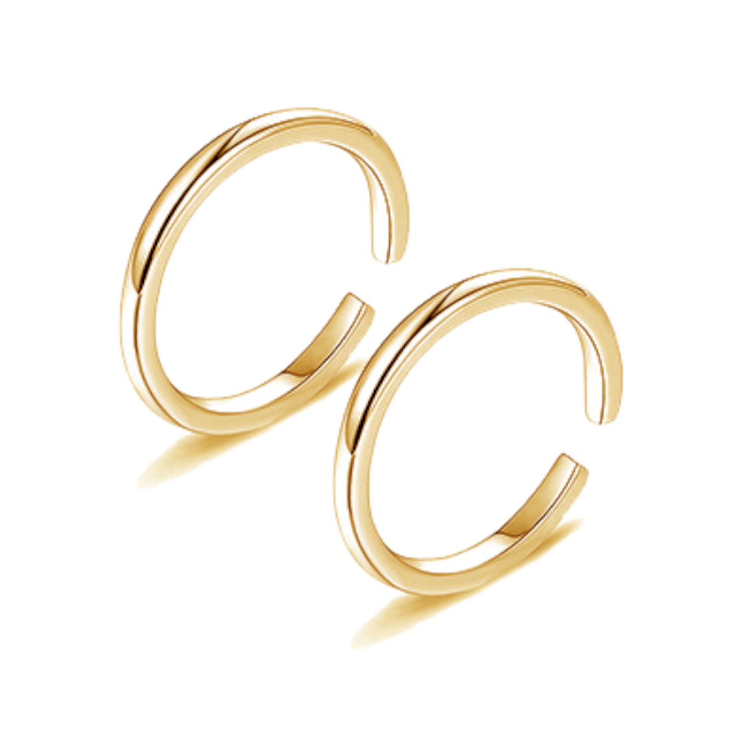 Ear cuff aros solitarios figuras baño de oro / unidad2