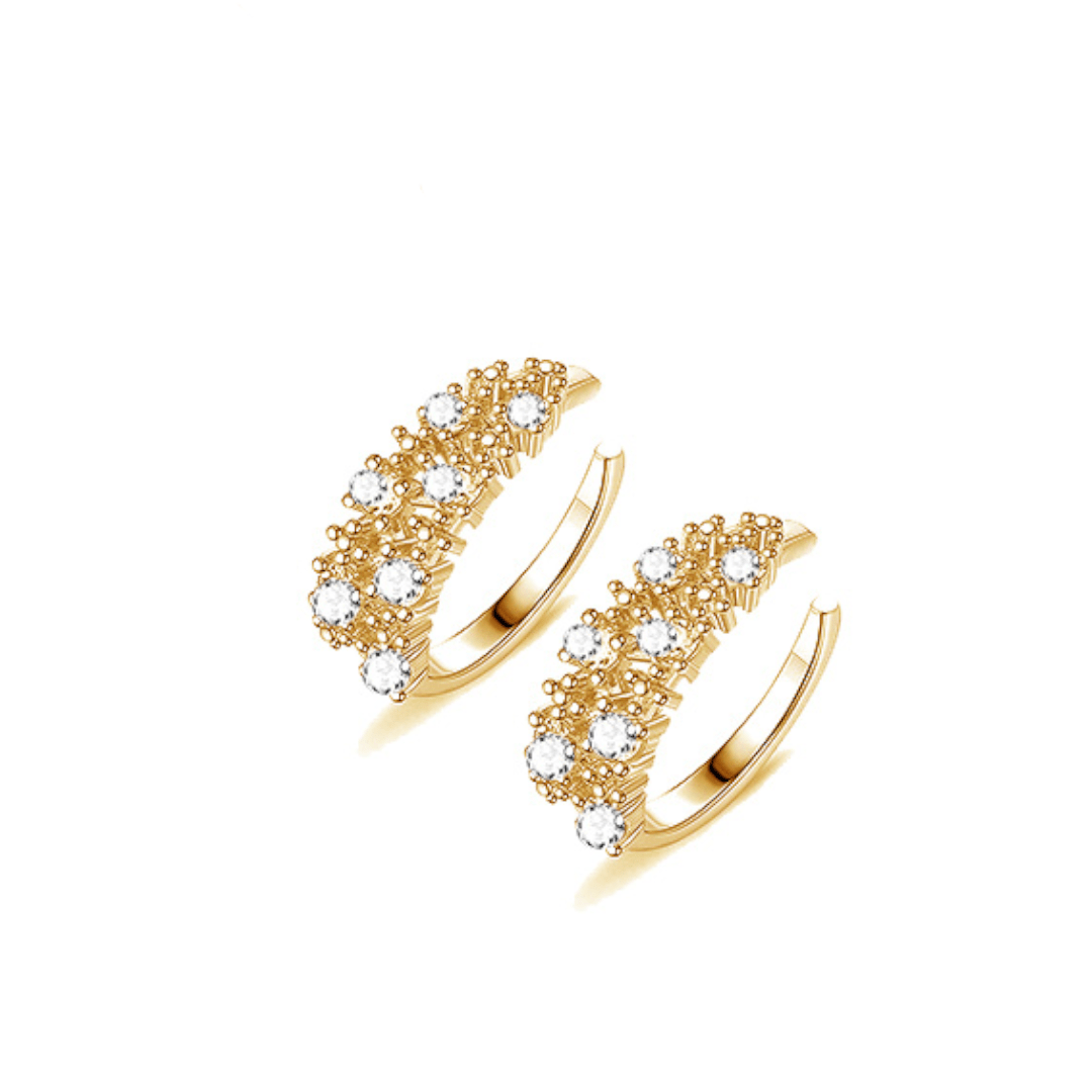 Ear cuff aros solitarios figuras baño de oro / unidad5