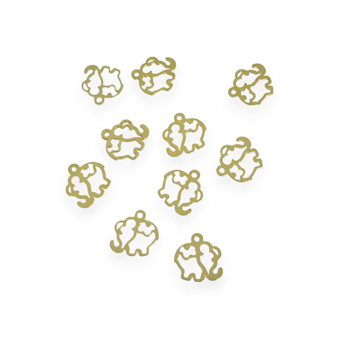Mini dije elefante suerte 10 mm gold-filled / unidad1