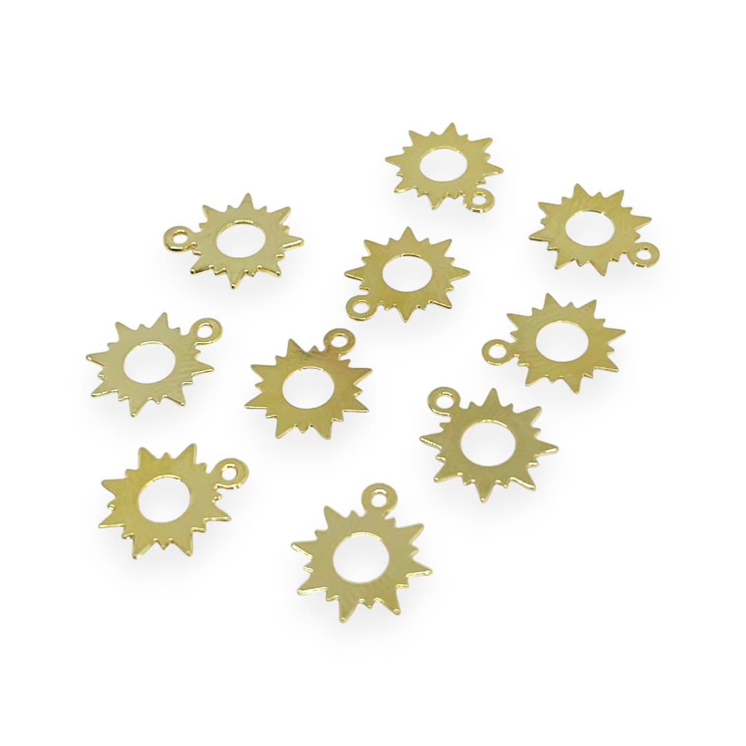 Mini dije sol 11x9 mm gold-filled / unidad1