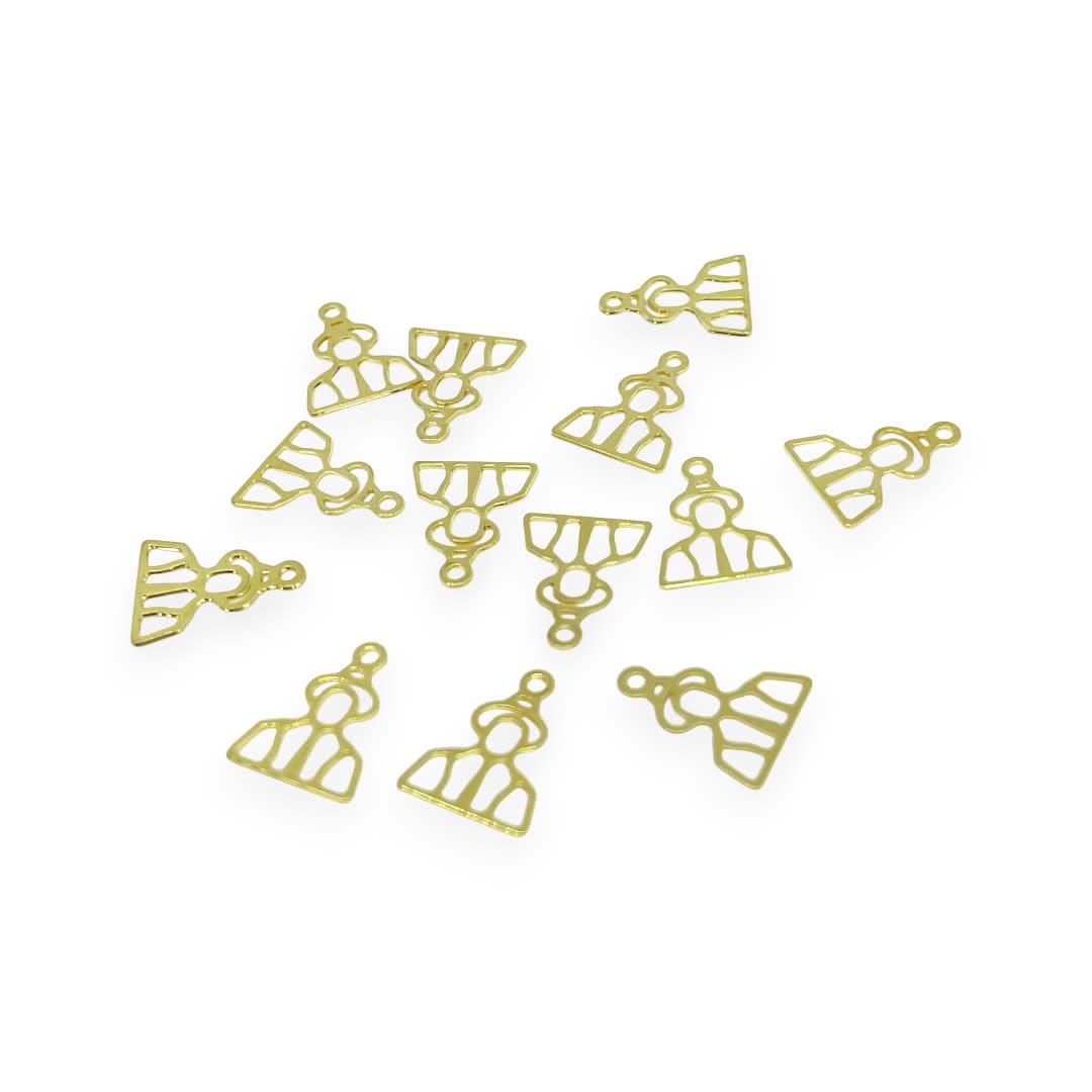 Mini dije silueta José Gregorio Hernández 10 mm gold-filled / unidad2