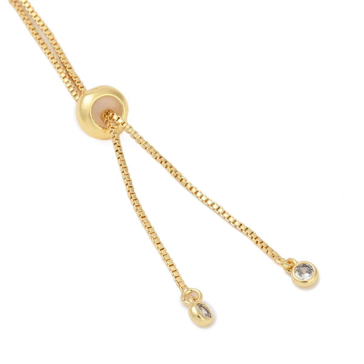 Cadena ajustable militar balin 3 mm baño de oro / unidad2