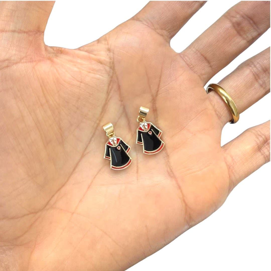 Dije colgante esmaltado túnica capa harry potter 16x11 mm baño oro / unidad2