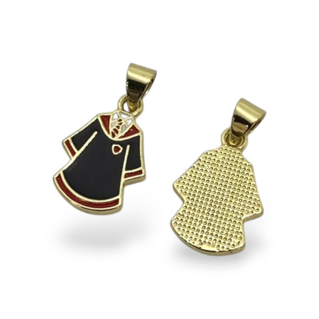 Dije colgante esmaltado túnica capa harry potter 16x11 mm baño oro / unidad3