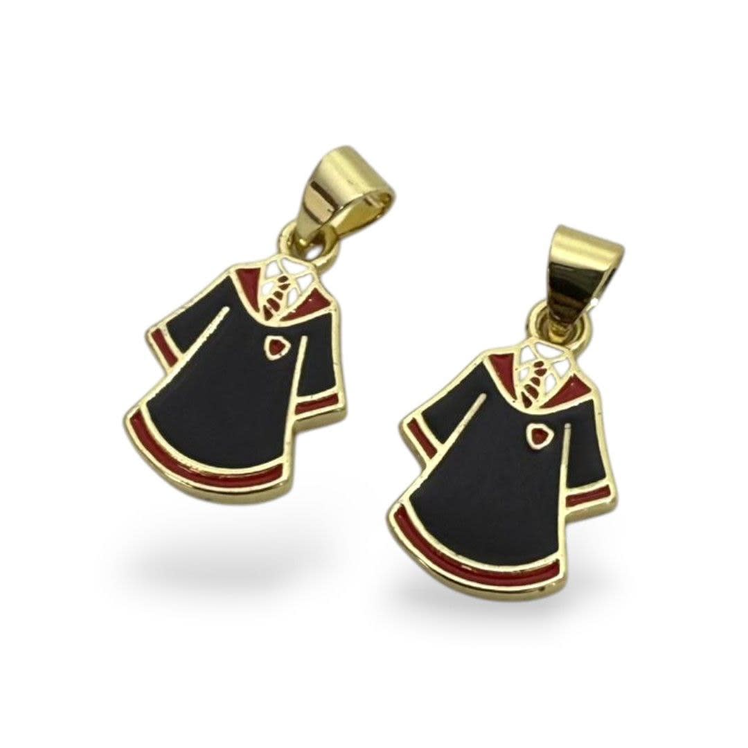 Dije colgante esmaltado túnica capa harry potter 16x11 mm baño oro / unidad1