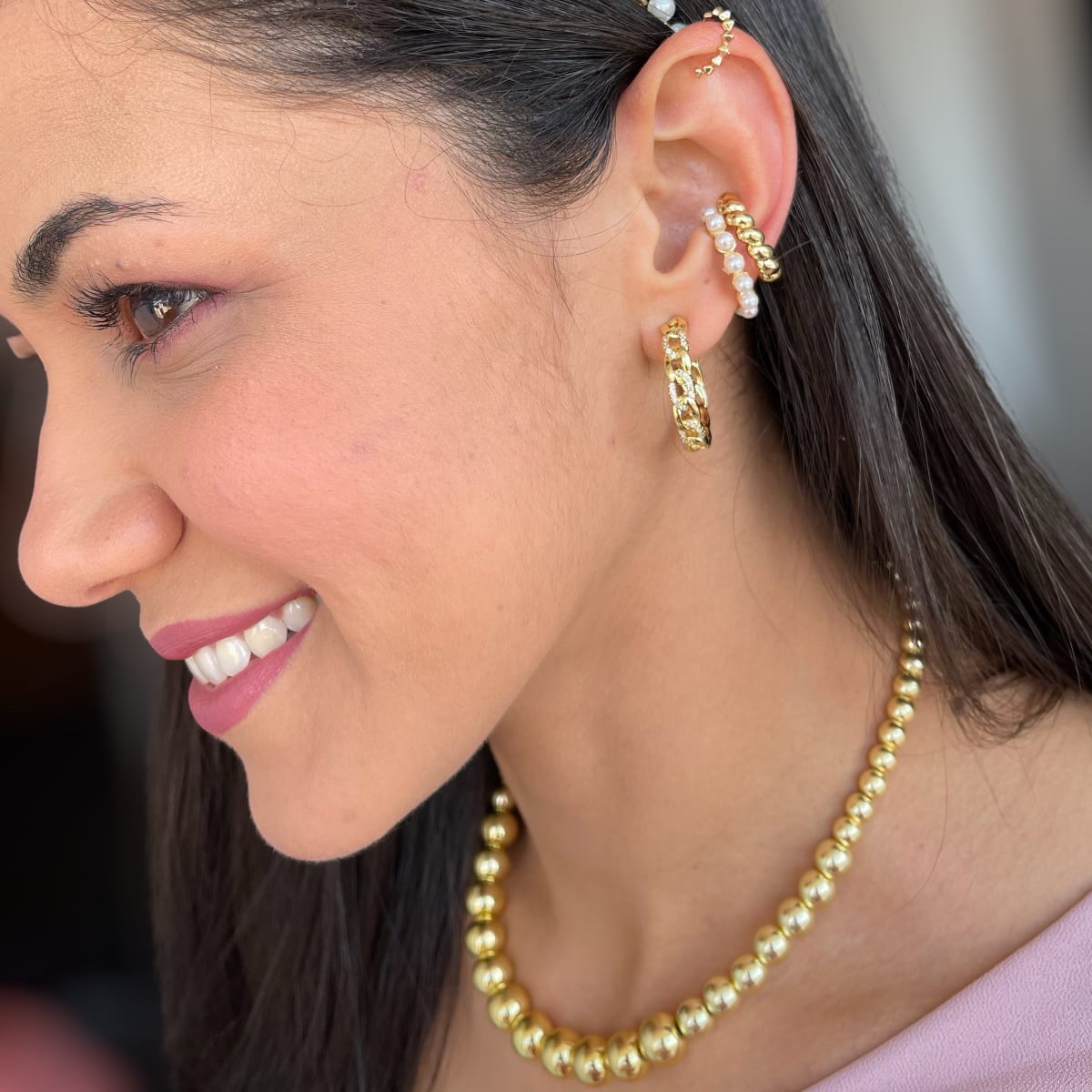 Collar y pulsera de hematitas / set2