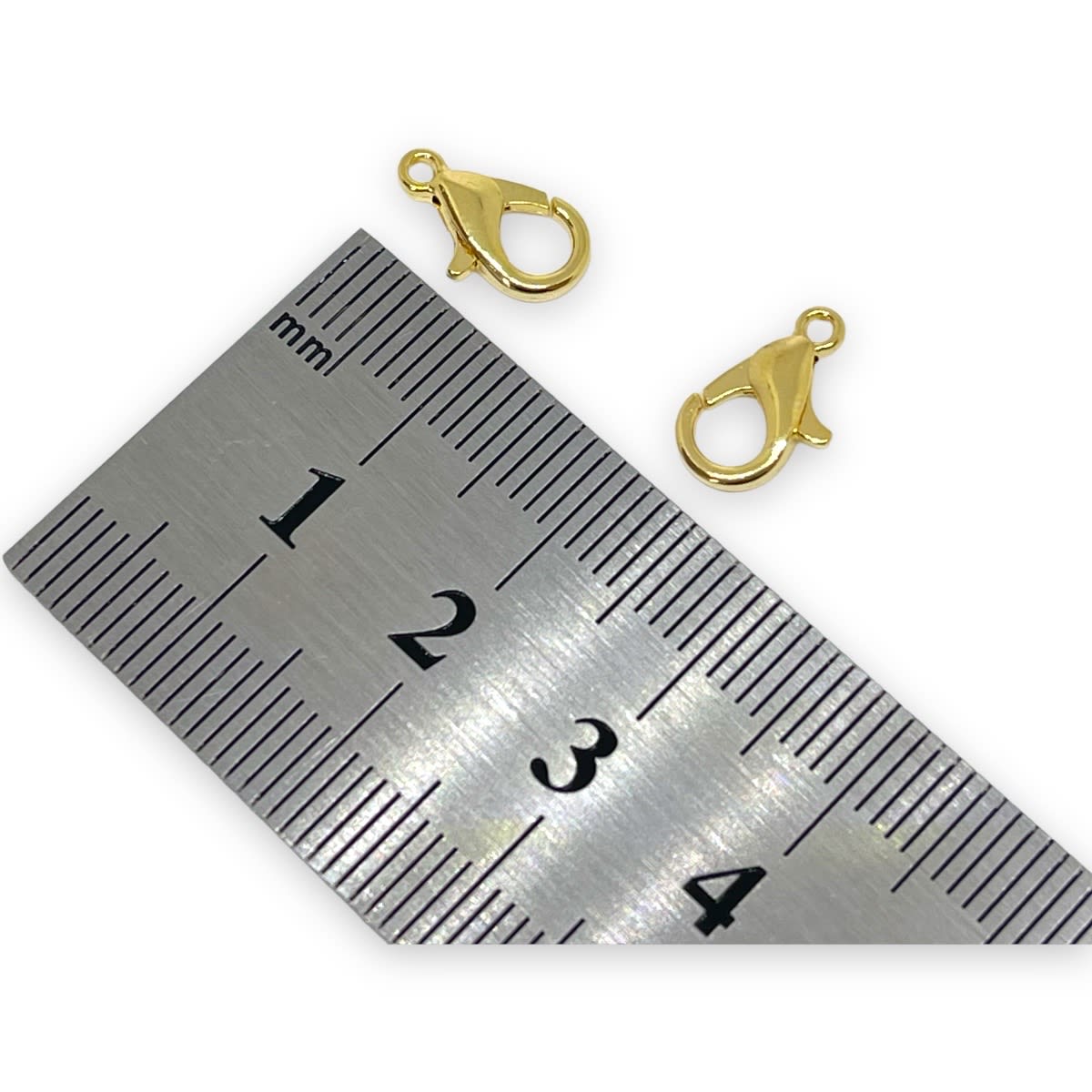 Broche pico loro 12 mm baño de oro / unidad2