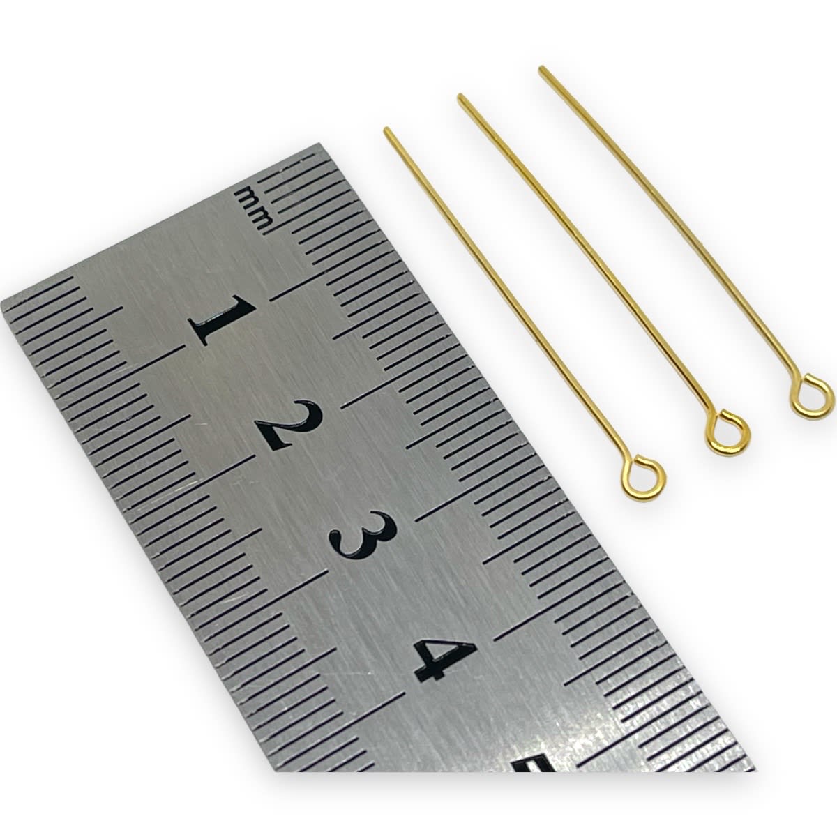 Alfiler vástago Argolla 20 - 35 mm baño de oro / gramo2