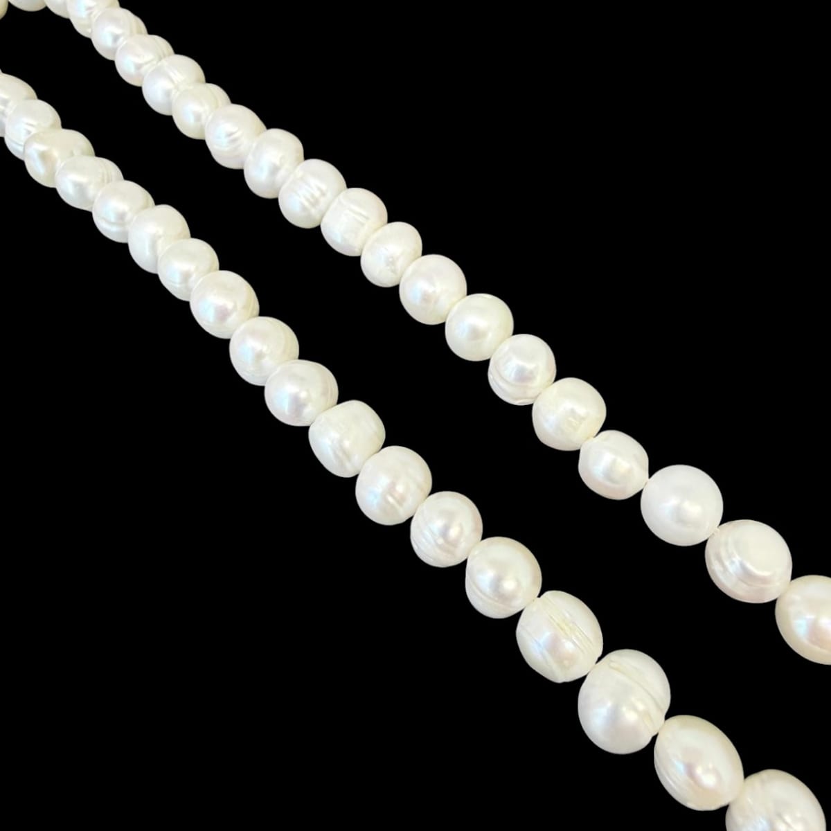 Sarta abalorios cuentas perla natural cultivada redonda irregular/ tira8