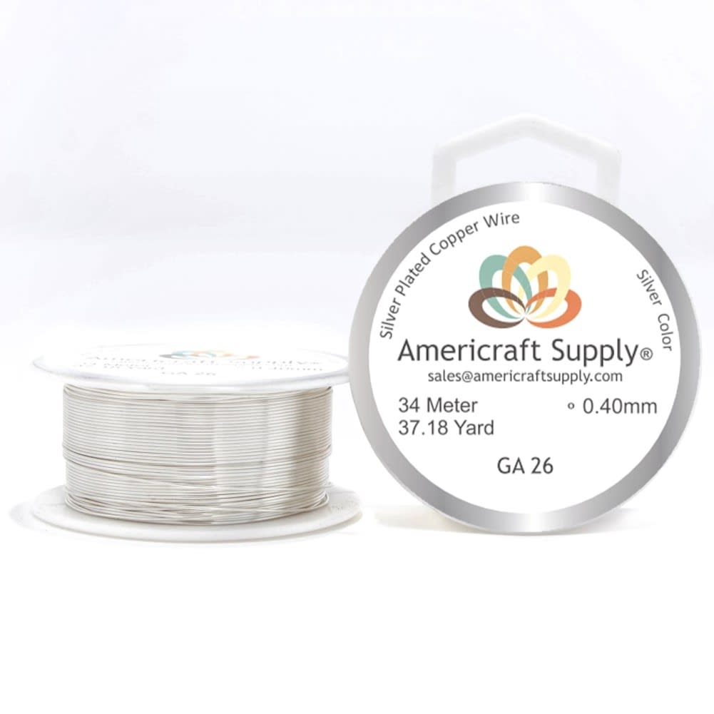 Alambre calibre 26 plateado americraft supply silver / Rollo1