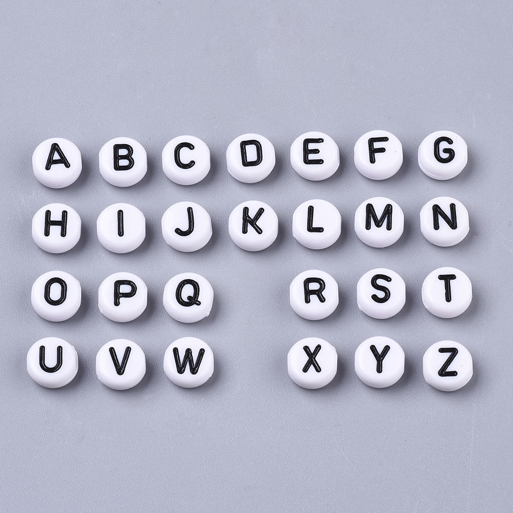 Letras plásticas redonda abecedario / 40 uds1