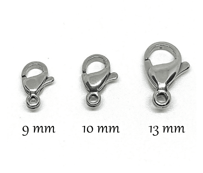 Broche pico loro 9 - 10 - 13 mm acero plateado / unidad2