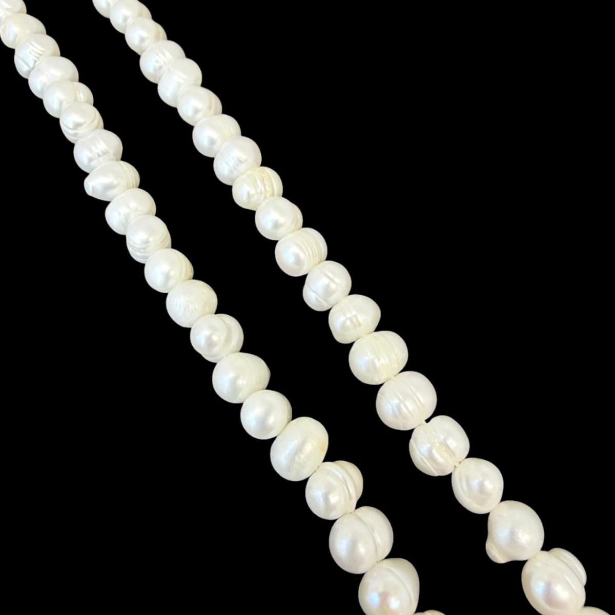 Sarta abalorios cuentas perla natural cultivada semi rondell / tira6