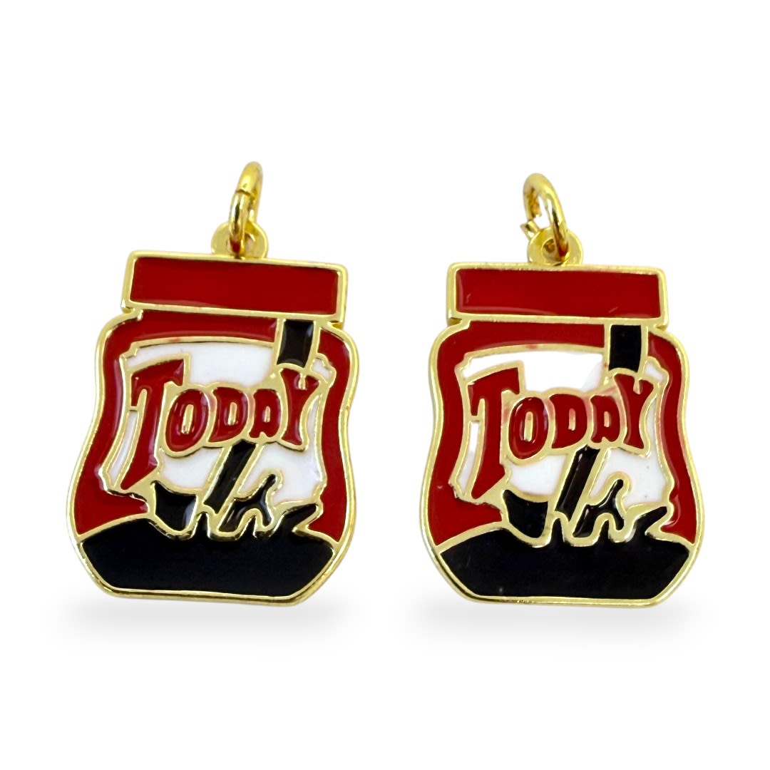 Dije colgante esmaltado chocolate toddy Venezolano baño de oro / unidad2