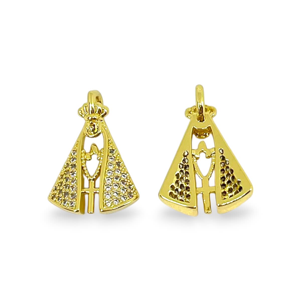 Dije virgen del Valle 15x20 mm baño de oro / unidad1