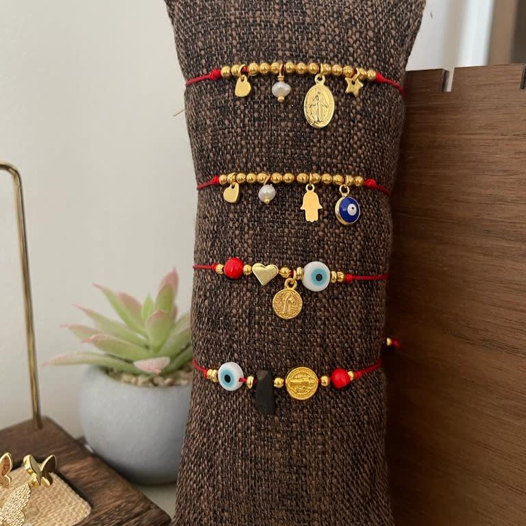 Pulsera hilito protección hilo rojo ajustable / unidad1