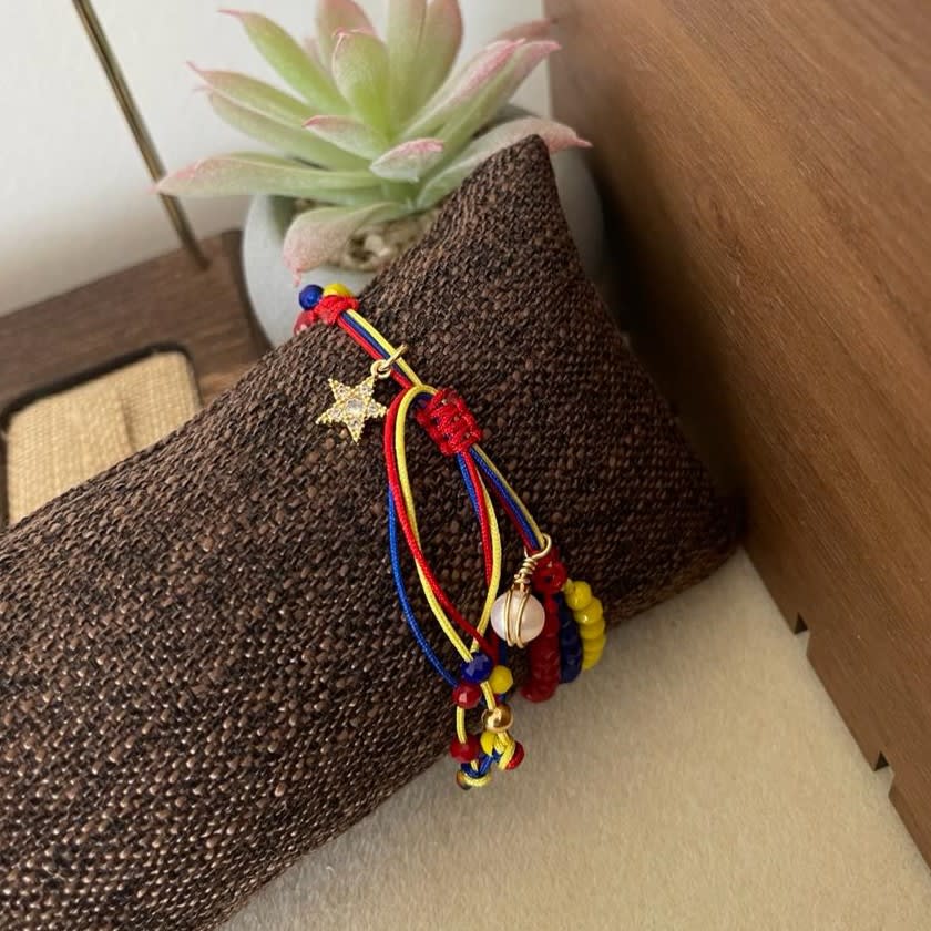Pulsera tricolor Venezuela triple ajustable / unidad2