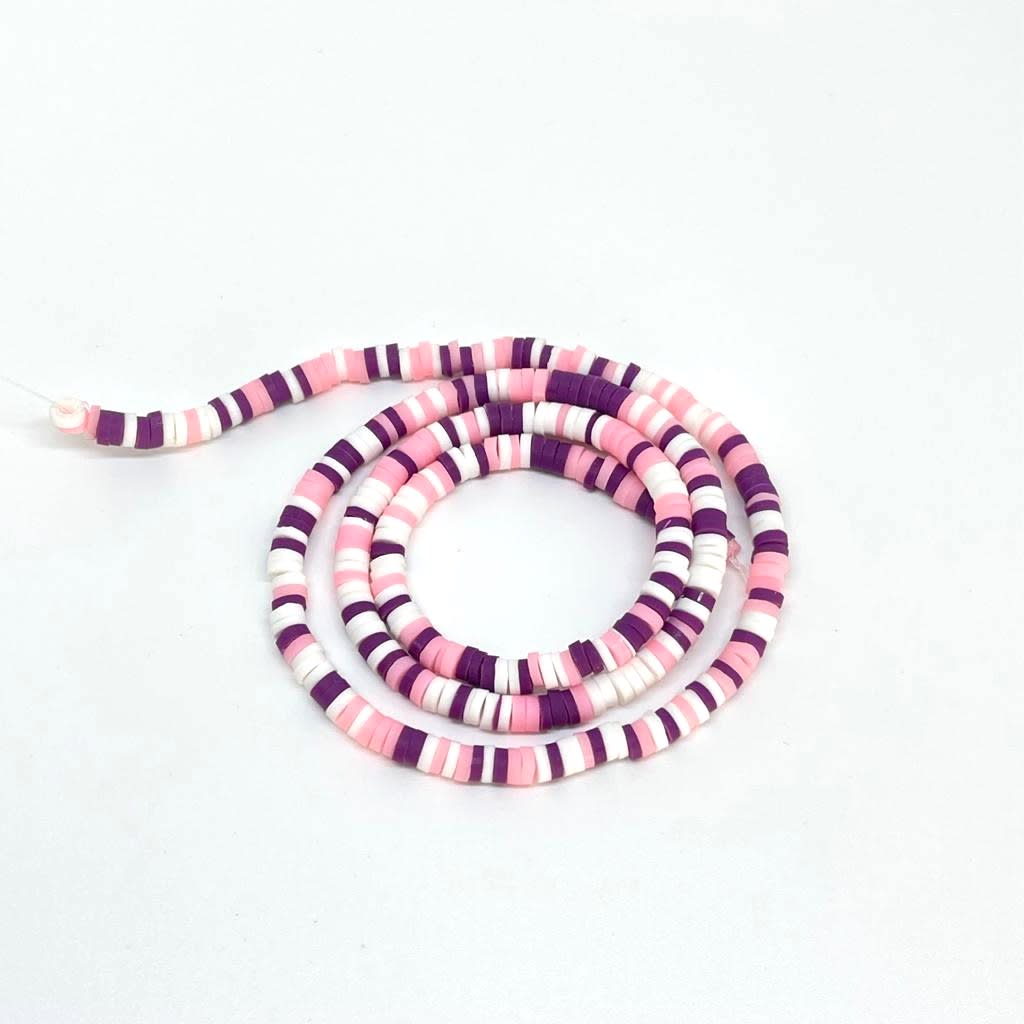 Sarta cuentas disco arcilla polimérica fimo 3-4 mm / tira4