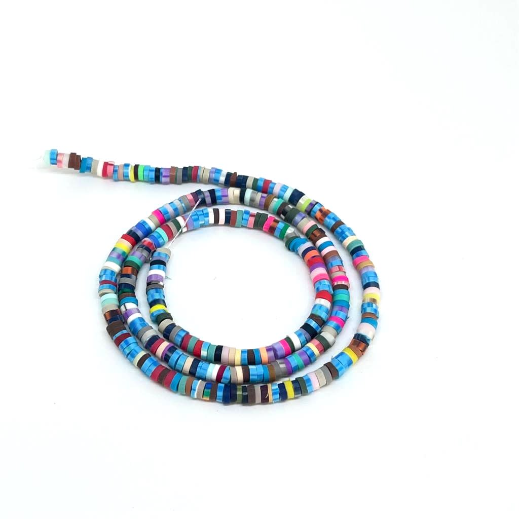 Sarta cuentas disco arcilla polimérica fimo 3-4 mm / tira2