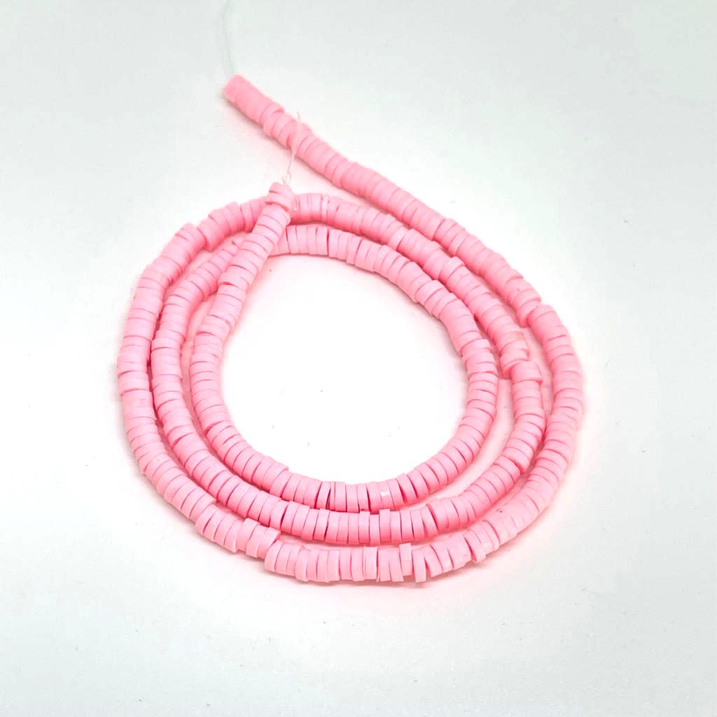 Sarta cuentas disco arcilla polimérica fimo 3-4 mm / tira6