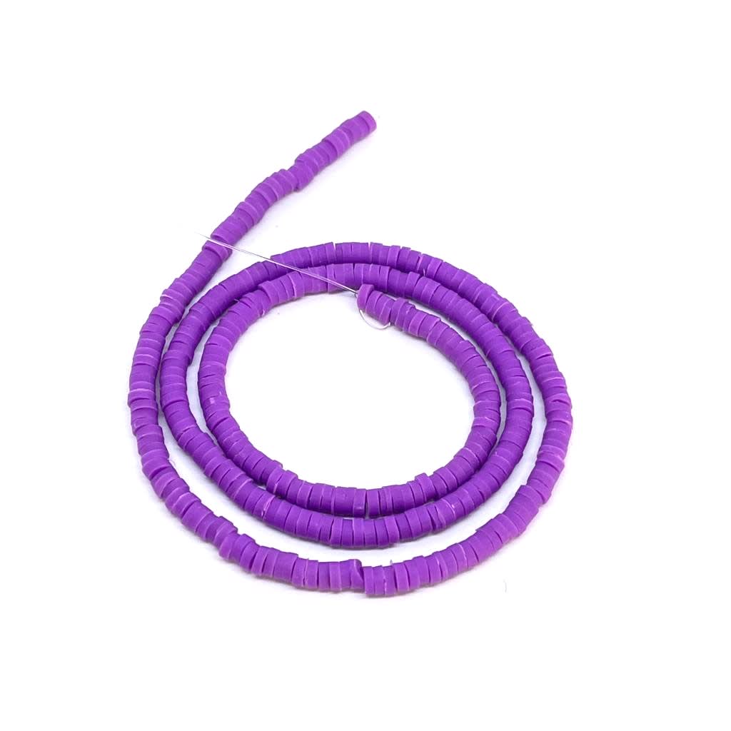 Sarta cuentas disco arcilla polimérica fimo 3-4 mm / tira5