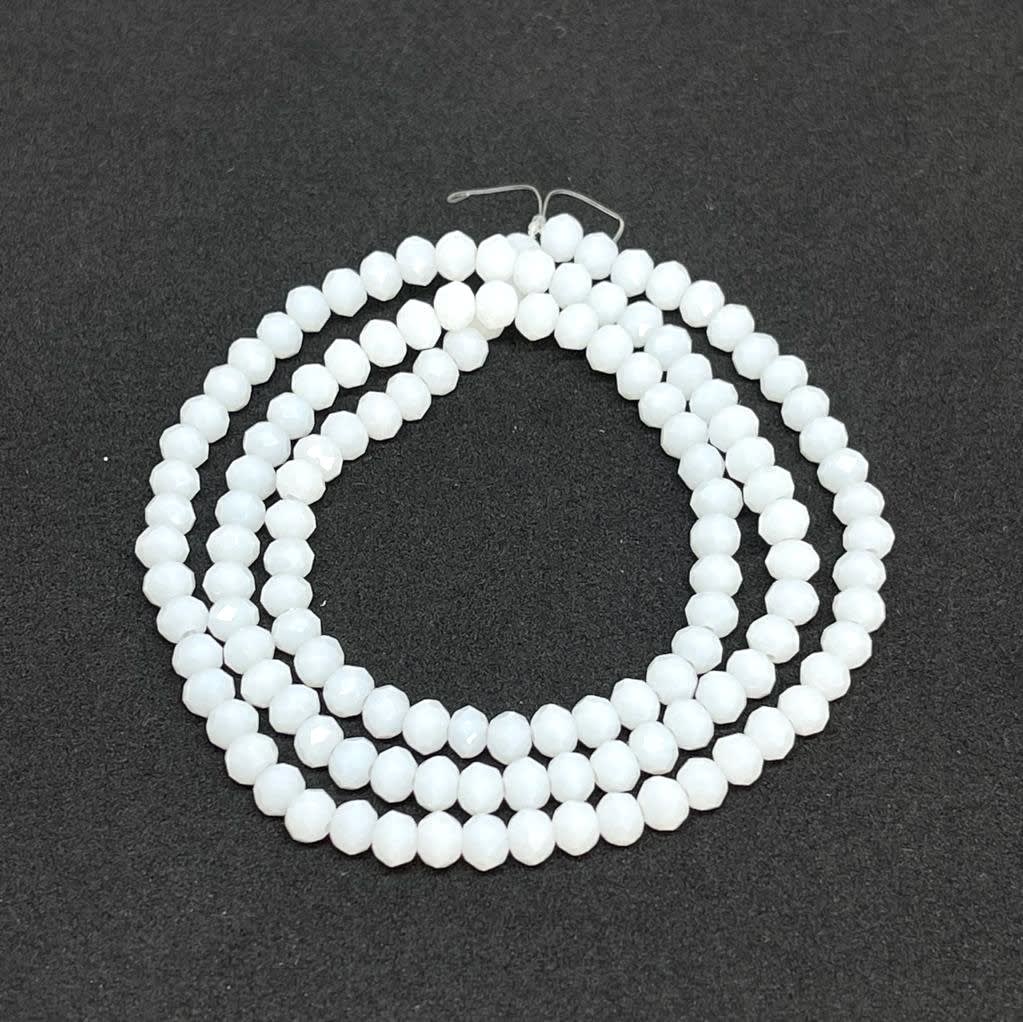 Sarta cristales 4 mm murano facetado unicolor / tira8