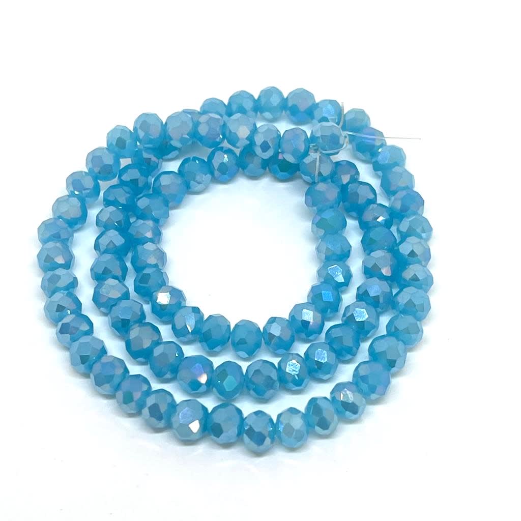 Sarta cristales 6 mm murano facetado combinado / tira3