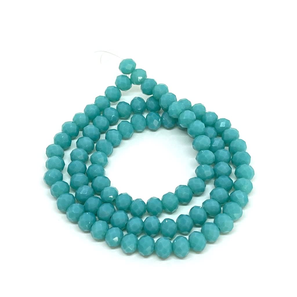 Sarta cristales 6 mm murano facetado unicolor / tira6