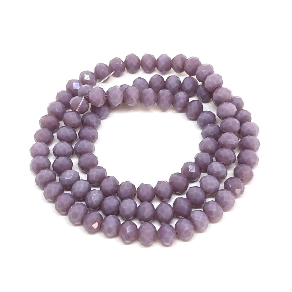 Sarta cristales 6 mm murano facetado unicolor / tira4