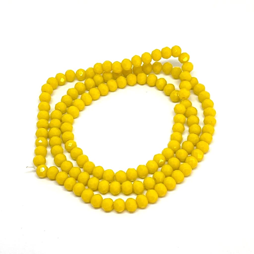 Sarta cristales 4 mm murano facetado unicolor / tira5