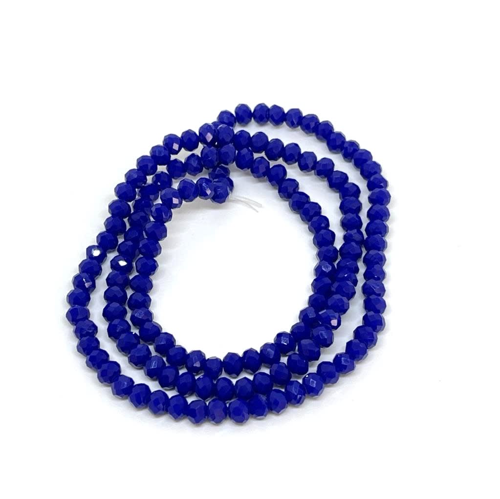 Sarta cristales 4 mm murano facetado unicolor / tira6