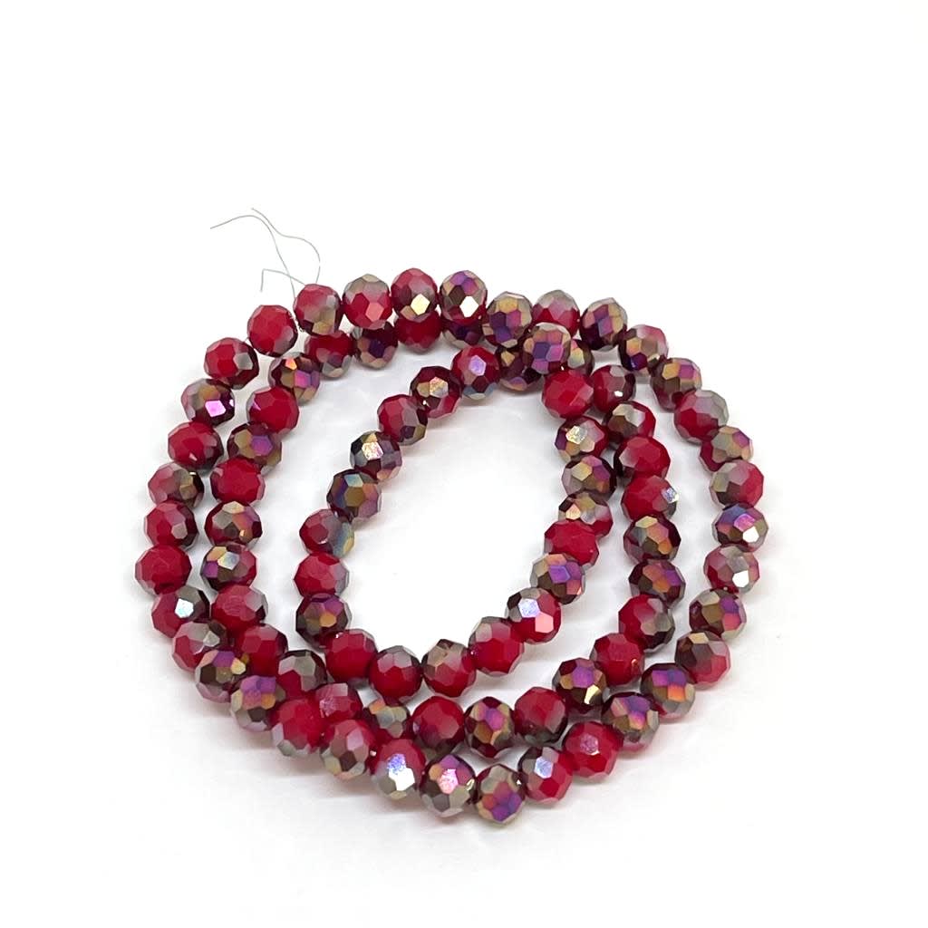 Sarta cristales 6 mm murano facetado combinado / tira1