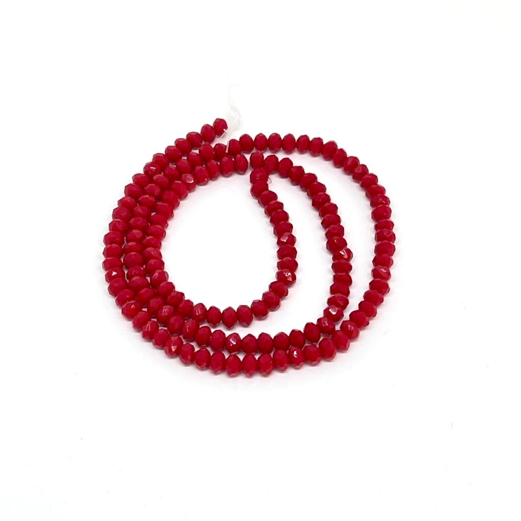 Sarta cristales 3 mm murano facetado Unicolor / tira6