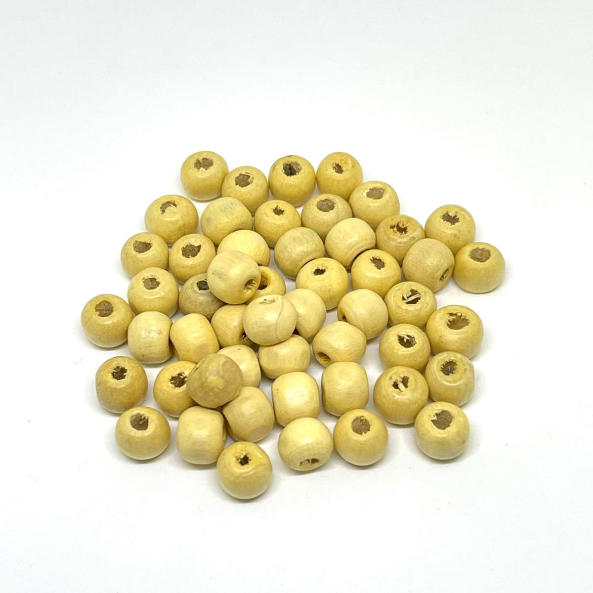 Cuentas de madera pintada natural / 50 grs5