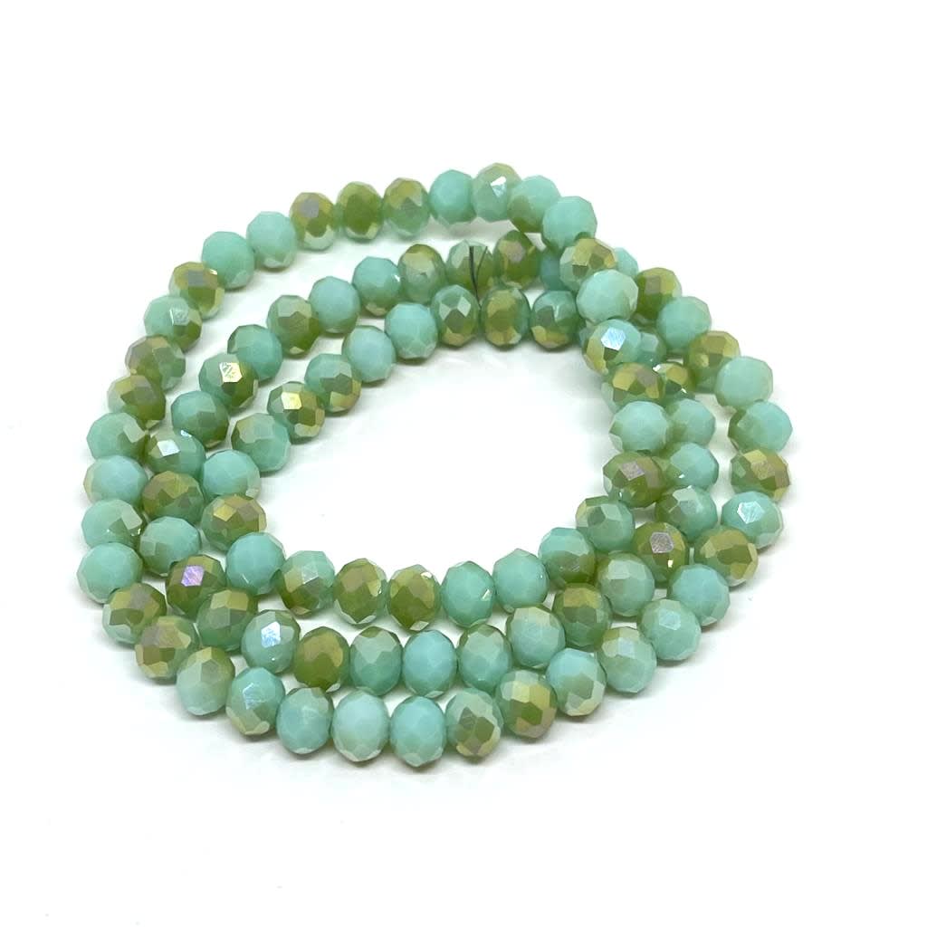 Sarta cristales 6 mm murano facetado combinado / tira5