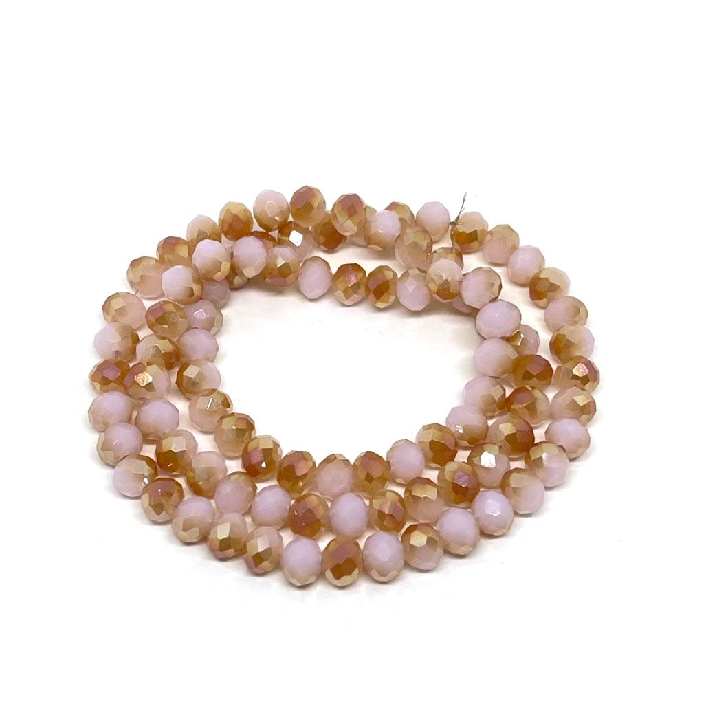 Sarta cristales 6 mm murano facetado combinado / tira6