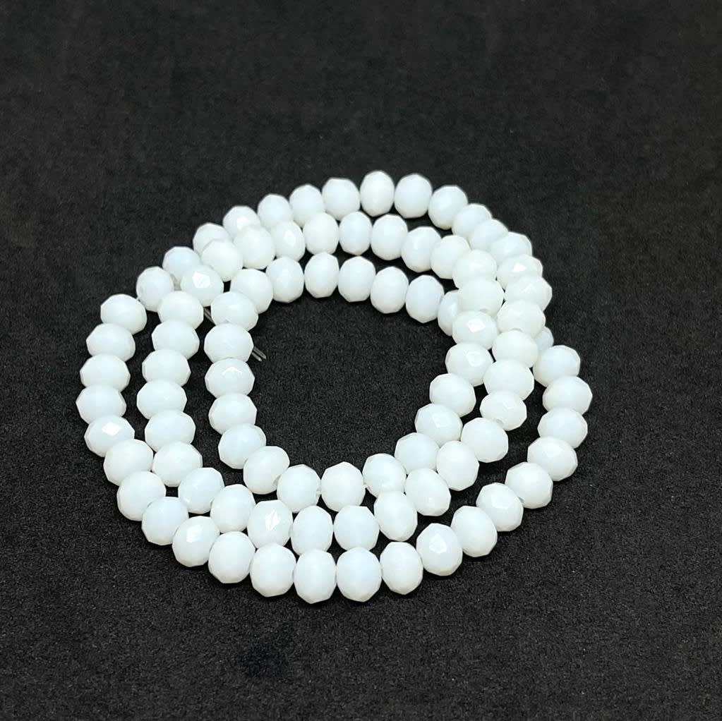 Sarta cristales 6 mm murano facetado unicolor / tira3