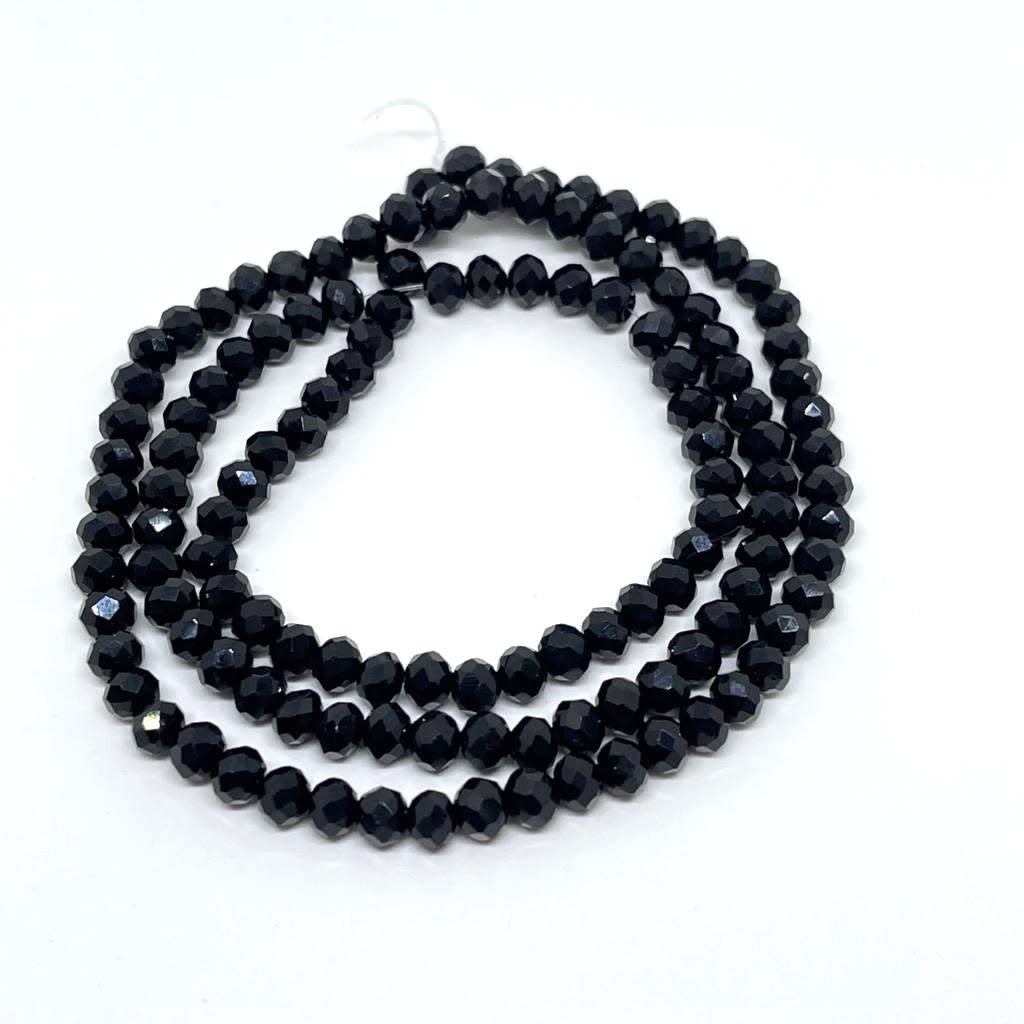 Sarta cristales 4 mm murano facetado unicolor / tira2