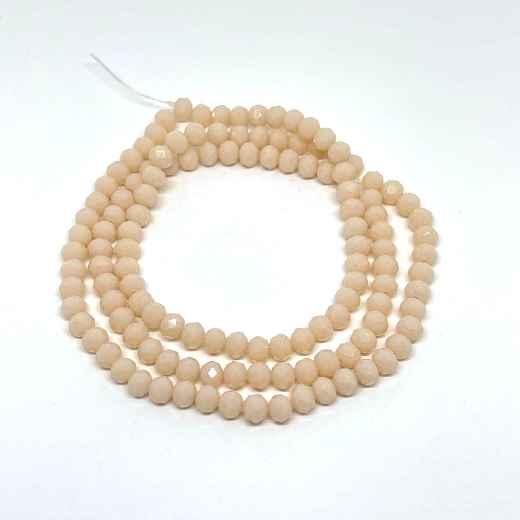 Sarta cristales 4 mm murano facetado unicolor / tira4