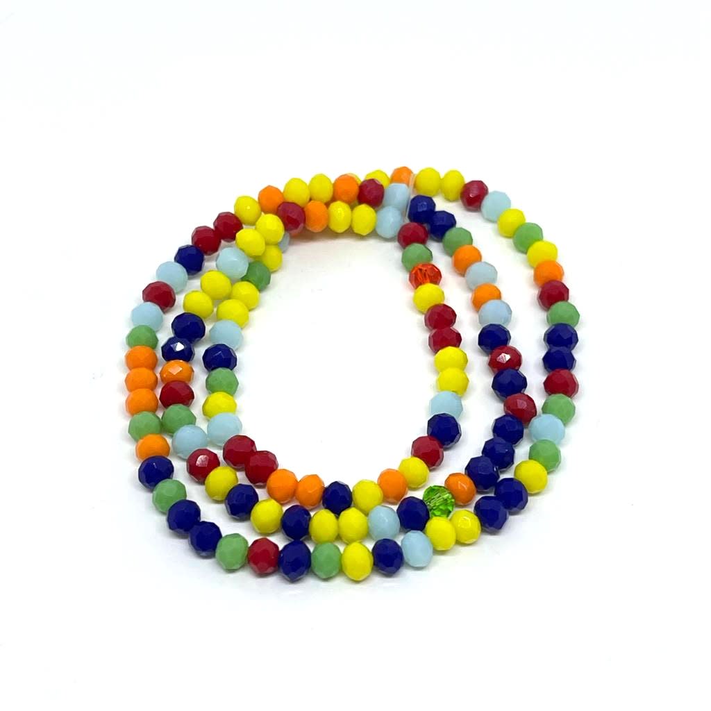 Sarta cristales 4 mm murano facetado combinado / tira3