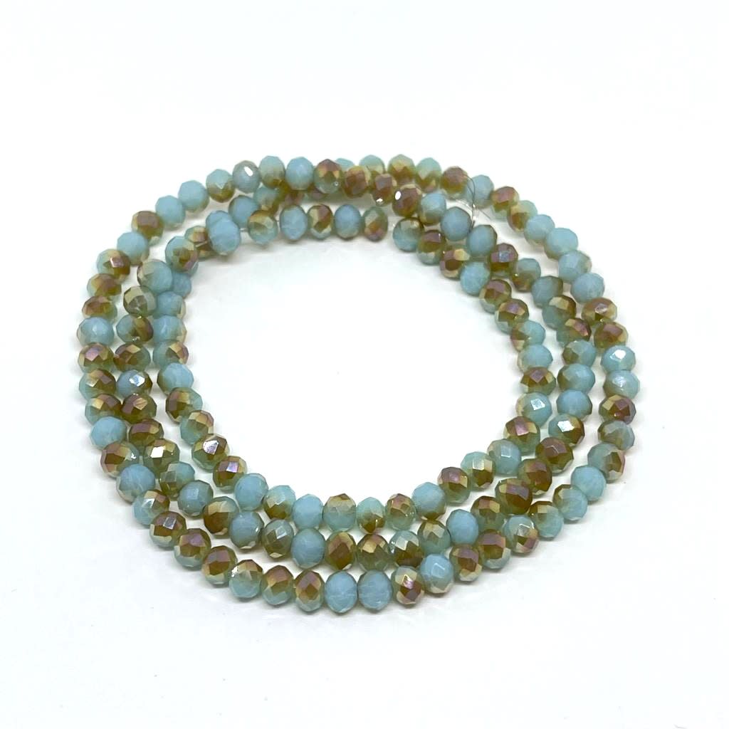 Sarta cristales 4 mm murano facetado combinado / tira1