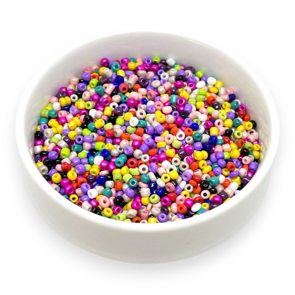 Mostacilla China cuentas multicolor / 30 gramos1