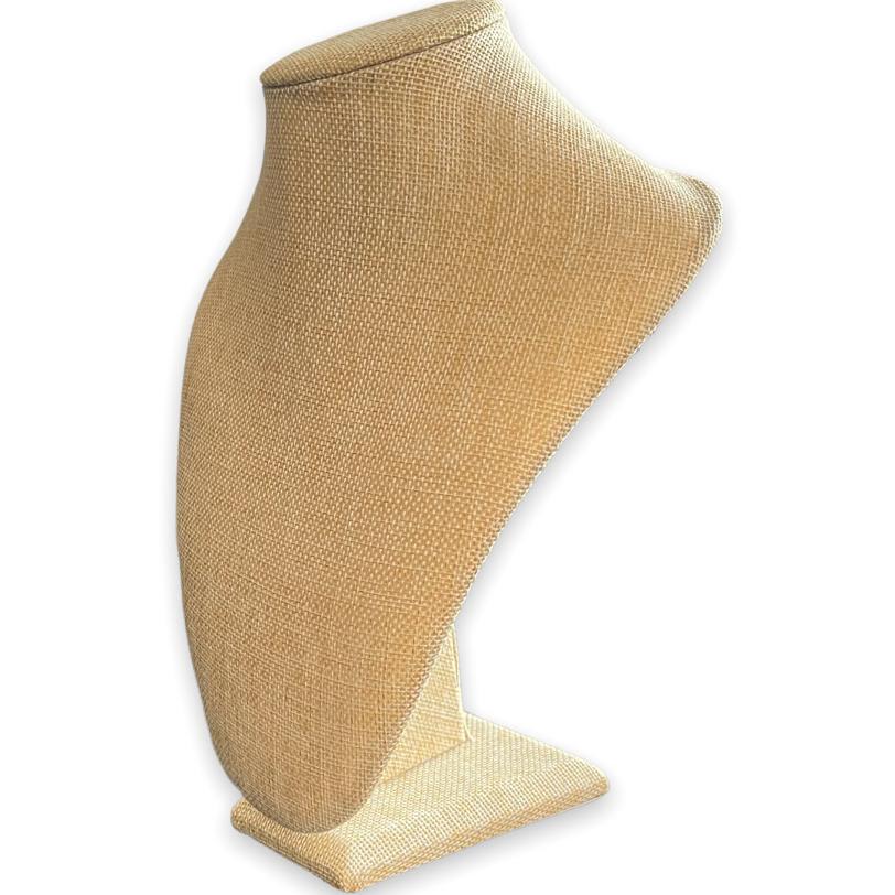 Exhibidor mostrario cuello alargado de arpillera yute / unidad3