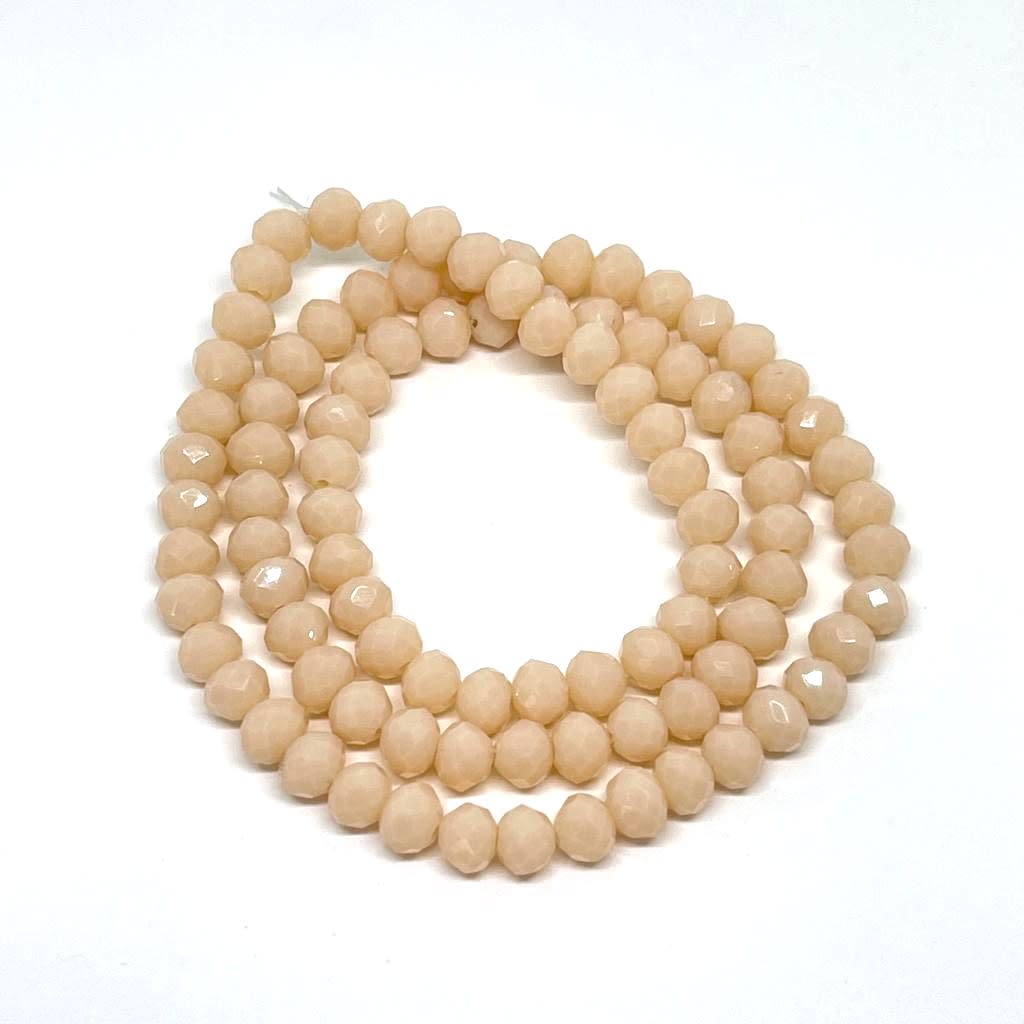 Sarta cristales 6 mm murano facetado unicolor / tira9