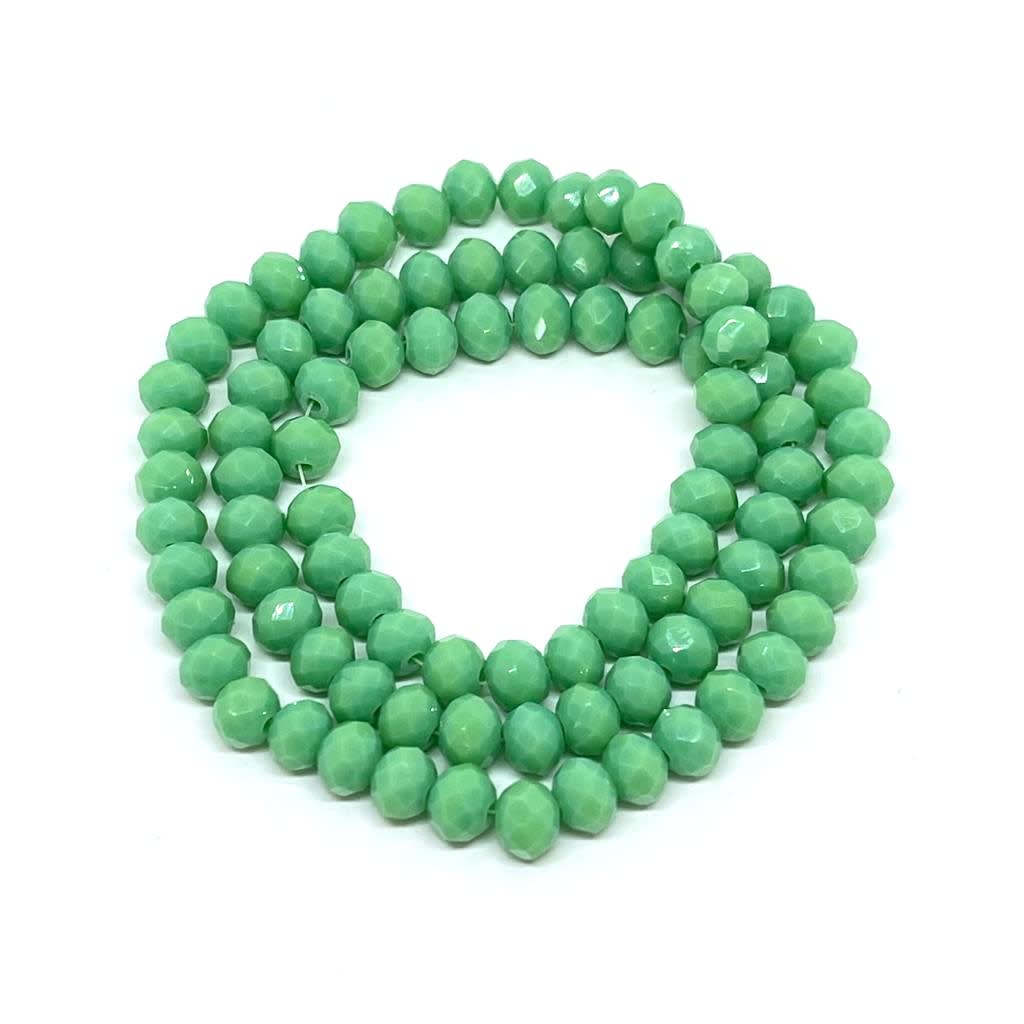 Sarta cristales 6 mm murano facetado unicolor / tira10